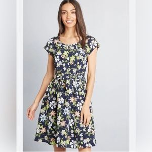 Befits Your Brilliance Floral ModCloth Dress NWT